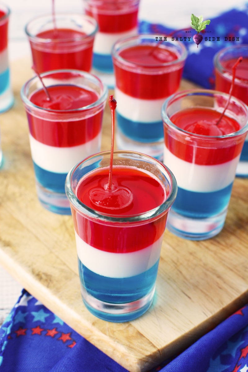 Stunning Layered Jell-O Shots: Perfect for Patriotic Parties